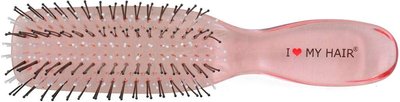 Щетка для волос РУСАЛОЧКА 8 рядов прозрачно-розовая S 1803 PINC фото