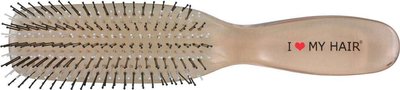 Щітка для волосся РУСАЛОЧКА МІНІ 9 рядів прозоро-горіхова M 1801 WALNUT фото