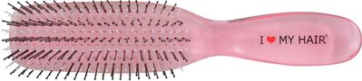Щетка для волос РУСАЛОЧКА МИНИ 9 рядов прозрачно-розовая M 1801 PINC фото